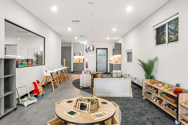 Modern childcare learning room