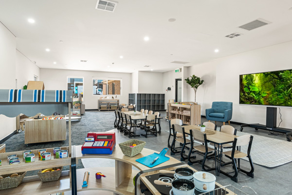 Modern childcare learning room